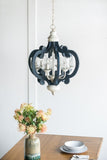 Wood Chandelier 6 - Light Farmhouse Pendant Lighting Natural Wood Hanging Light Fixture for Kitchen W2078137030