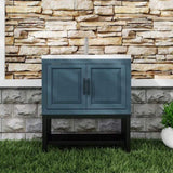 32" Bathroom Vanity White Ceramic Sink & Hot and Cold Faucet , Freestanding Bathroom Cabinet W688P224392