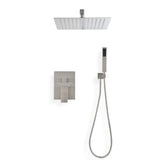 ZUN Ceiling Mounted Shower System Combo Set with Handheld and 12"Shower head TH6006-12NS