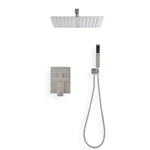 ZUN Ceiling Mounted Shower System Combo Set with Handheld and 16"Shower head TH6006-16NS