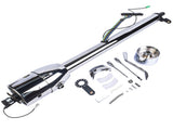 32"GM Steering Column Tilt Auto No Key Universal W/ 9 Holes Wheel Adapter Chrome 28276151