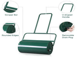 24in Lawn Roller Iron Cylindrical Garden North America Black 78420413