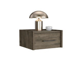 Floating Nightstand, Space-Saving Design with Handy Drawer and Surface, Dark Brown B097P163092
