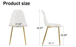 ZUN Modern simple transparent dining chair plastic chair armless crystal chair Nordic creative makeup W1151111205