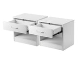 2pcs Night Stands with Drawer White 45067661