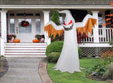 12ft 4pcs LED Lights Giant Scary Ghost Flames and Flashing Red Eyes Inflatable Halloween Decoration 63244096