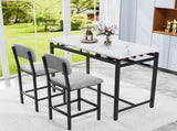 Kitchen Table Set, Dining Table and Chairs for 2, 3 Piece Dining Room Table Set with 2 Upholstered 05790443