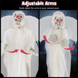 8.3 ft Halloween Standing Haunted Angel with Lighted Eyes and Automatic Wing Movement 38795094