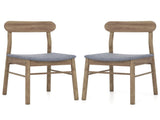 2PCS Solid Rubber Wood Dining Chairs , 400 LBS Capacity Padded Upholstered Kitchen Chairs 61673788