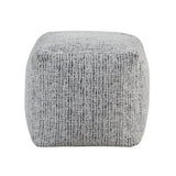 Square Pouf Chenille Fabric Upholstery Modern Ottoman, Footstool, Non-Slip Floor Pouf, Bean Bag B011P251649