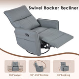 Rocker Chair,360&deg Swivel Nursery Rocking Chair,Glider Chair,Modern Small Rocking Swivel W1028P193666