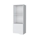 ZUN Pima Wall Cabinet in Melamine With One Door, White B128P237130