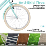 Steel Frame,Multiple Colors, for 10Years Old Girls Bike,24 inch wheel W1019P179151
