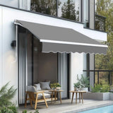 78"D x 102"W x 59"H retractable awning Grey 77304471