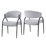 Upholstered Dining Chairs With Metal Legs ,Gray N768P184752L