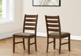 Dining Chair, 38" Height, Dining Room, Kitchen, Set Of 2, Side, Upholstered, Brown Fabric, Antique B2710P287011