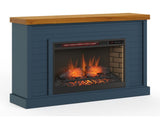48 inch Fireplace with Mantel, Blue Denim and Whiskey Finish B108131559