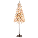 ZUN 6 Feet Christmas Tree Snow Flocked Xmas Decor 66031884