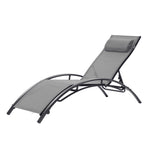 ZUN 2 PCS Set Chaise Lounge Outdoor Lounge Chair Lounger Recliner Chair For Patio Lawn Beach Pool Side W41928387