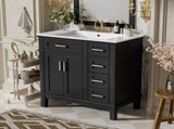 30" Bathroom Vanity with Ceramic Sink, Modern Storage Cabinet with Soft-Close Doors, Deep Drawer & N729P427118B
