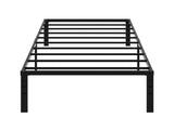 Black Twin Size Simple Basic Platform Metal Bed Frame - 18 Inch Bed Height 37232322