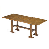 Farmhouse 76inch 6-Piece Extendable Dining Table Set Trestle Kitchen Table Set with 18inch Removable 31570954