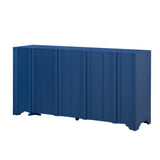 U_STYLE Sophisticated 4-Door Sideboard Adorned with Intricate Linear Accents and Luxurious N711P247438V