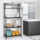 5-Tier Bakers Rack with 10 S-Shaped Hooks, Industrial Microwave Oven Stand, Free Standing 55910941
