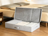 2-Pack 48L Under Bed Storage Containers with Lids, Low Profile Gray Drawer Bins for Blankets & Shoes 04417703