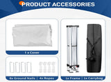 3 x 3M Portable Home Use Waterproof Folding Tent White 75658381