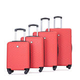 luggage 4-piece ABS lightweight suitcase with rotating wheels, 24 inch and 28 inch with TSA lock, W284P149248