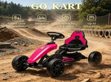 Pink Kids Pedal Go Kart Swing Axle & Shock-Absorbing Wheels, Promote Kids Physical Exercise While 91749377