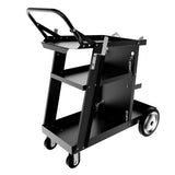 ZUN Welding Cart Heavy Duty, Mig Tig Welder Cart for Plasma Cutting Machine with 3-Tier Shelf, Side 38755649