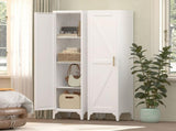 65" Tall Narrow Metal Pantry Cabinet, 14.6" W x 13.77" D 1-Door Storage Organizer with 3 Adjustable T3625P607326