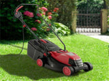 12 ampere 13.5 inch electric rope lawn mower with dual safety switches -Red 48582544