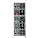 ZUN Connecticut Wall Mounted Shoe Rack, Mirror, Five Shelves, Ten Shoes Capacity B128P148691