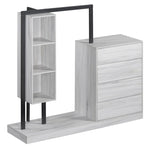 ZUN Wardrobe with 4 Drawers and 3 Shelves,White N820P196888K