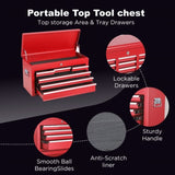 Tool Chest, 8-Drawer Rolling Tool Storage Cabinet with 2 in 1 Detachable Top Tool Box, Liner, W2660P272879