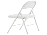 6pcs Elegant Foldable Iron & PVC Chairs for Convention & Exhibition White 05909506