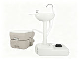 5 Gallon Upgrade Portable RV Toilet with Matching White Lid Ring Waste 83678681