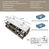 72" Floating Bathroom Vanity with Sink, Modern Wall-Mounted Bathroom Storage Vanity Cabinet with Two W1573P152709