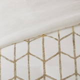 King/Cal King Metallic Printed Duvet Cover Set B03596043