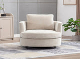31.9"W Chenille Swivel Accent Barrel Chair and Comfy Round Accent Sofa Chair for Living Room, 360 W3118P447611