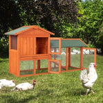 ZUN 61" Wooden Chicken Coop Hen House Rabbit Wood Hutch Poultry Cage Habitat 64177676