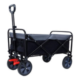 150L Collapsible Wagon Cart Foldable, Utility Garden Wagon with 360lbs Weight Capacity, Heavy Duty W321P269218