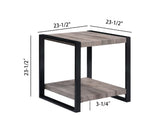 1pc Contemporary End Table with Storage Shelf Rustic Brown Finish Living Room Wooden Furniture B011P244356