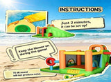 7-in-1 Kids Inflatable Water Slide Bounce House Multi-Function Castle with Slide, Boxing Post, 64578149