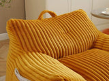Giant Plush Bean Bag Chair for Adults with Armrests and Footstool -- Comfy Yellow Beanbag Chaise W1117P309392
