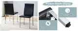 Two Black PU dining chairs,Silver Metal Legs.Simple and versatile, comfortable and accompanied. W1151P269021