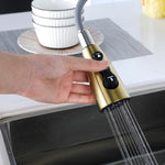 ZUN Gold Kitchen Faucets with Pull Down Sprayer, Kitchen Sink Faucet with Pull Out Sprayer,Fingerprint 93404954